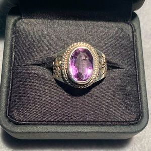 Amethyst and Sterling Silver cocktail ring